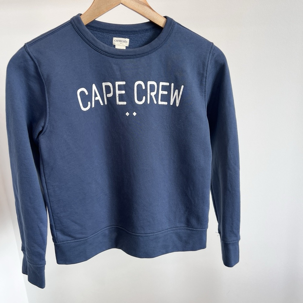 Cape Crew Kids Blue Sweatshirt from Crewcuts - Large Youth 10-11  Crew Neck